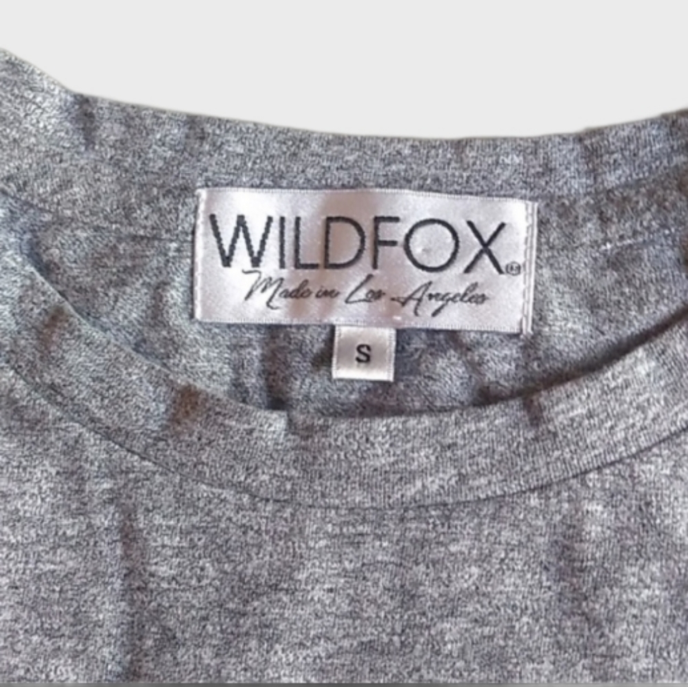 Wildfox Pucker Up Stellar Crew Slashed Short Sleeve Tee - Picture 8 of 9